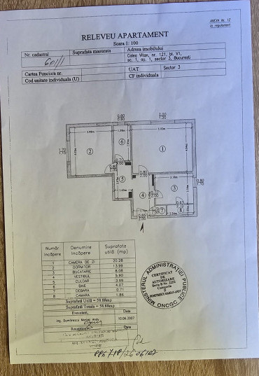 2 camere Vitan decomandat cu centrala si boxa COMISION 0 