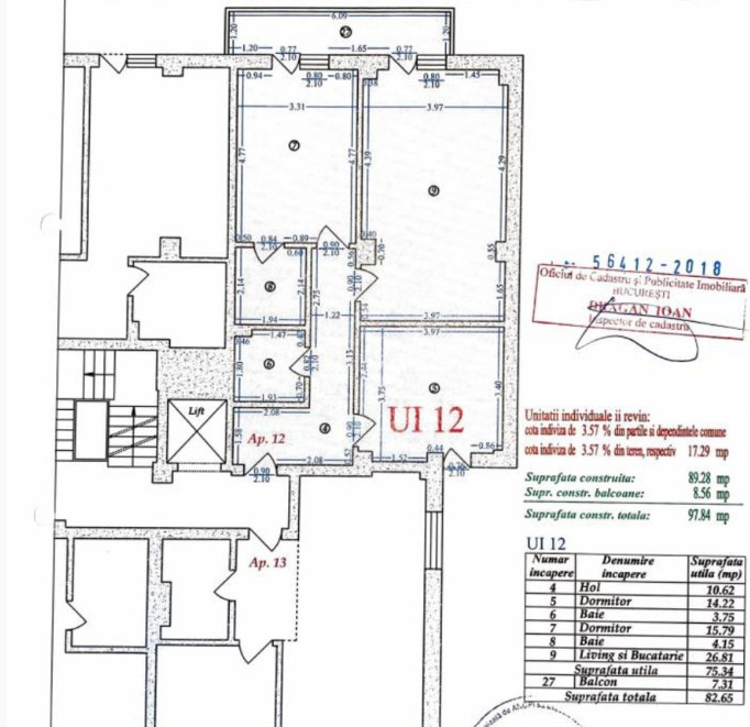 Apartament complet cu vedere libera si parcare - terasa 200 mp
